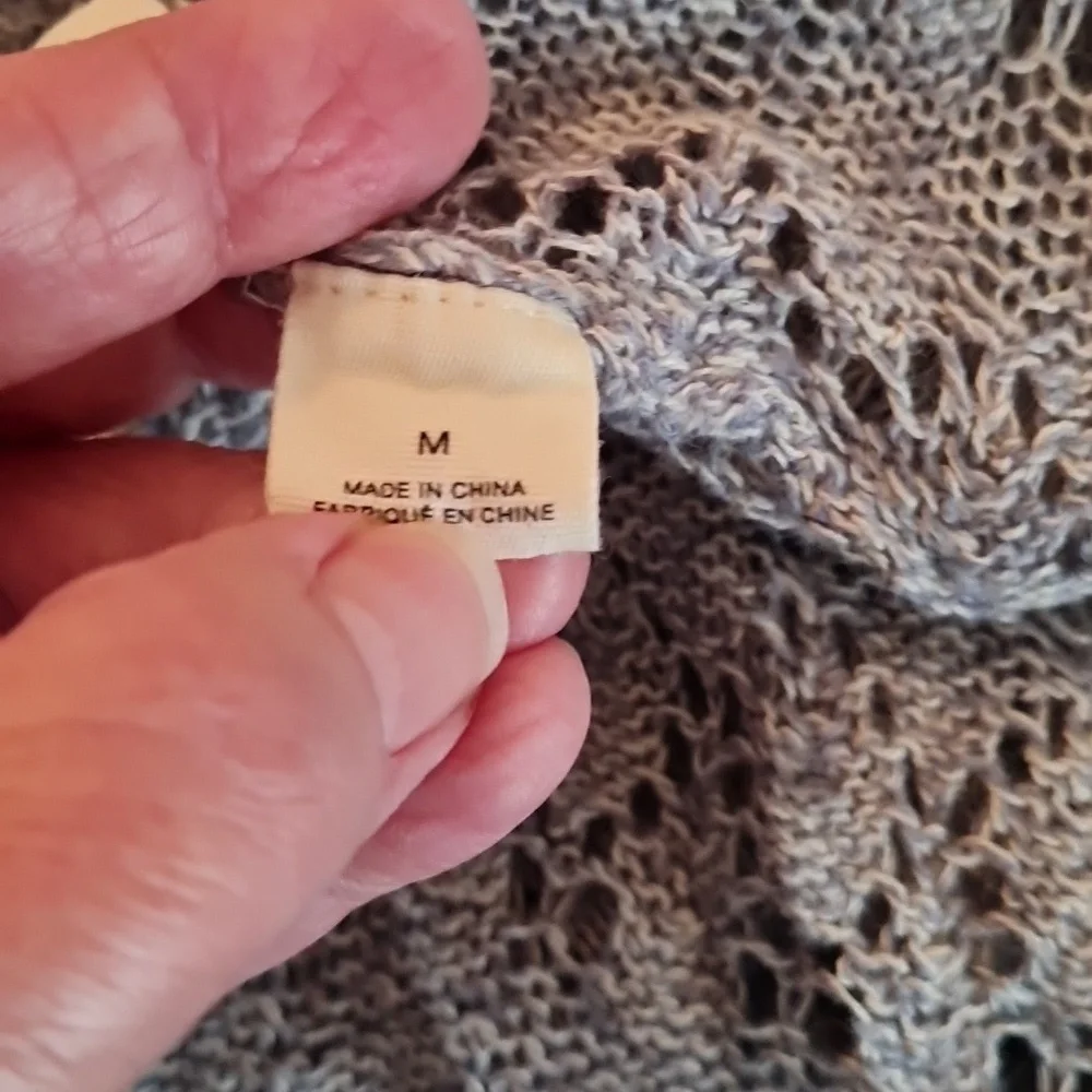 Moth SM womens sweater top gray hooded very lightweight unique - Picture 7 of 7